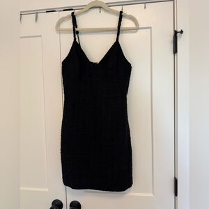 NWT MEDIUM TALL Abercrombie Black Tweed Dress